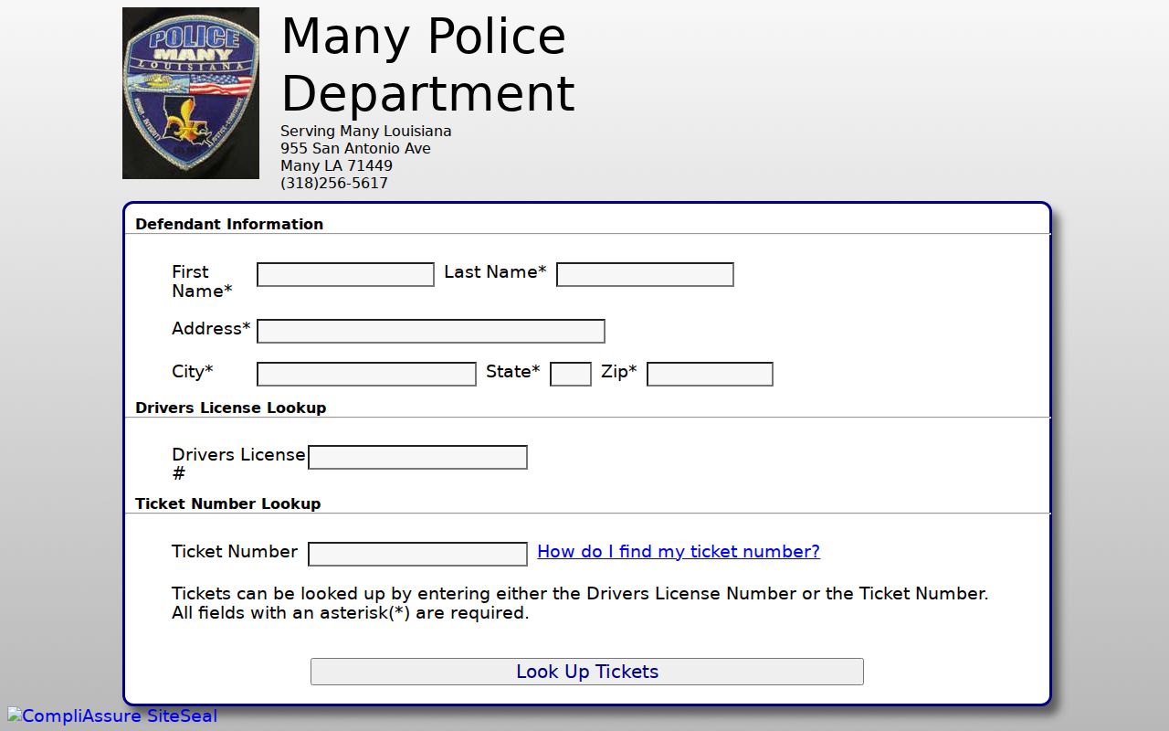 Many court docket source showing the city-linked QuickCourt payment route